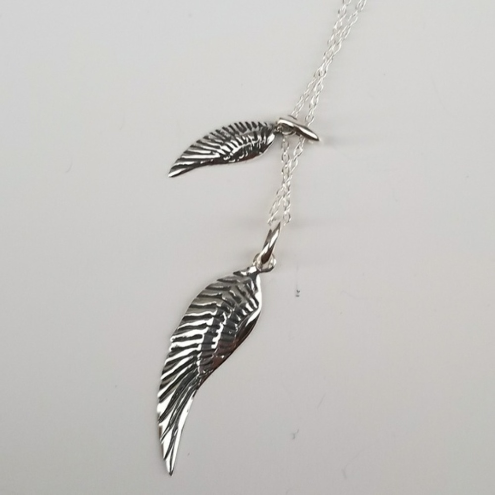 Sterling Silver 925 Wings 16" Necklace